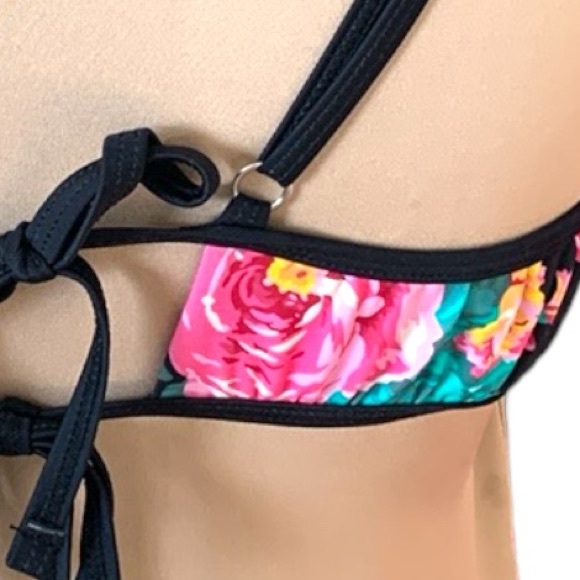 For love & lemons Rose Water Floral Print Bikini Bandeau Tops Size S - Picture 9 of 11